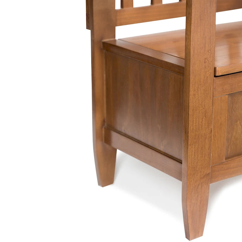 SOLID WOOD 48 inch Wide Contemporary Entryway Storage Bench - 20 inch wide