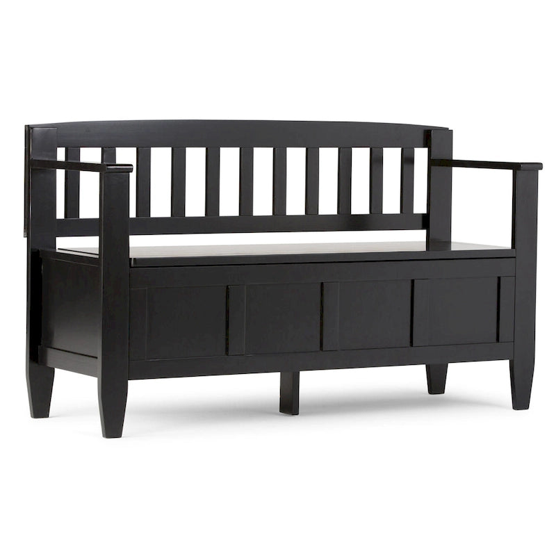 SOLID WOOD 48 inch Wide Contemporary Entryway Storage Bench - 20 inch wide