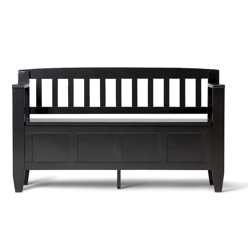 SOLID WOOD 48 inch Wide Contemporary Entryway Storage Bench - 20 inch wide