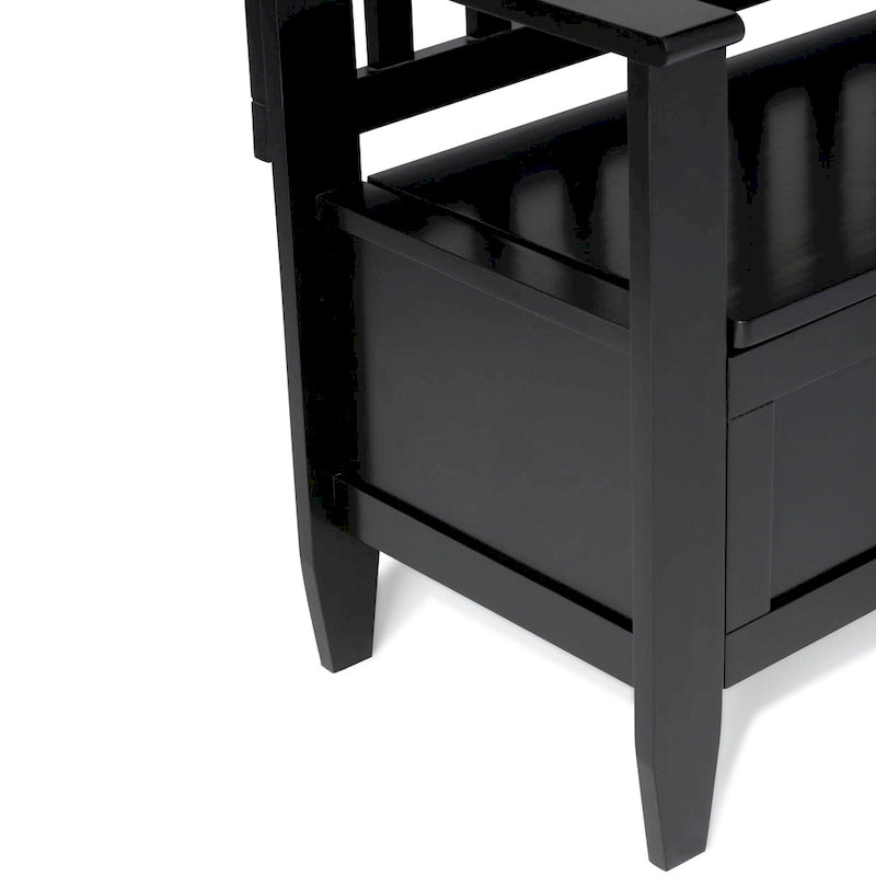 SOLID WOOD 48 inch Wide Contemporary Entryway Storage Bench - 20 inch wide