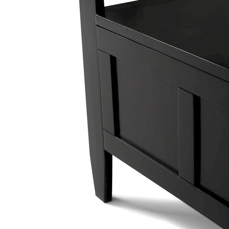 SOLID WOOD 48 inch Wide Contemporary Entryway Storage Bench - 20 inch wide