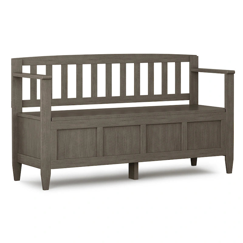 SOLID WOOD 48 inch Wide Contemporary Entryway Storage Bench - 20 inch wide