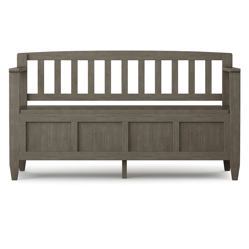 SOLID WOOD 48 inch Wide Contemporary Entryway Storage Bench - 20 inch wide