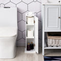 Vertical White Bathroom Storage Cabinet - 7.75*7.75*25.75