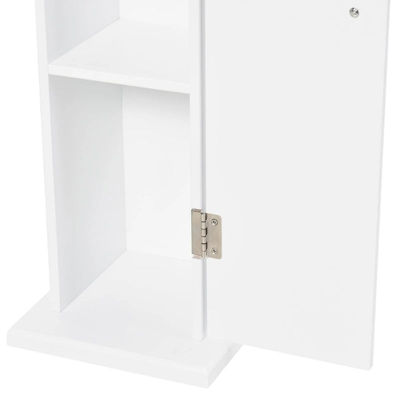 Vertical White Bathroom Storage Cabinet - 7.75*7.75*25.75