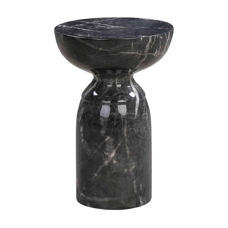 Black Marble Side Table