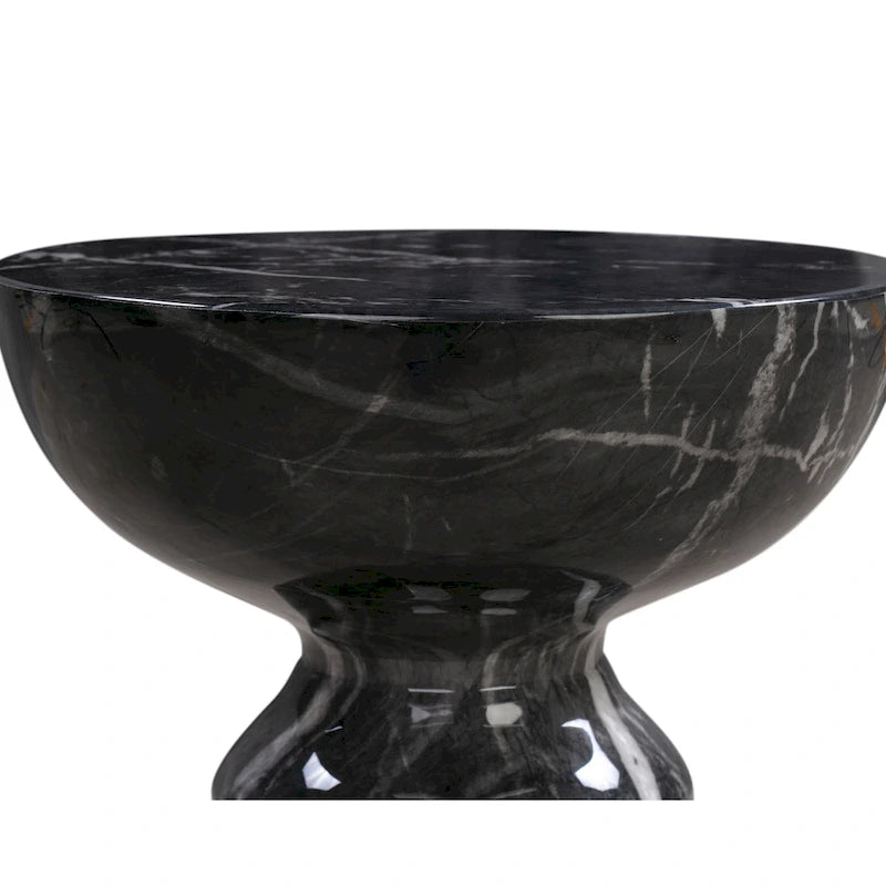 Black Marble Side Table