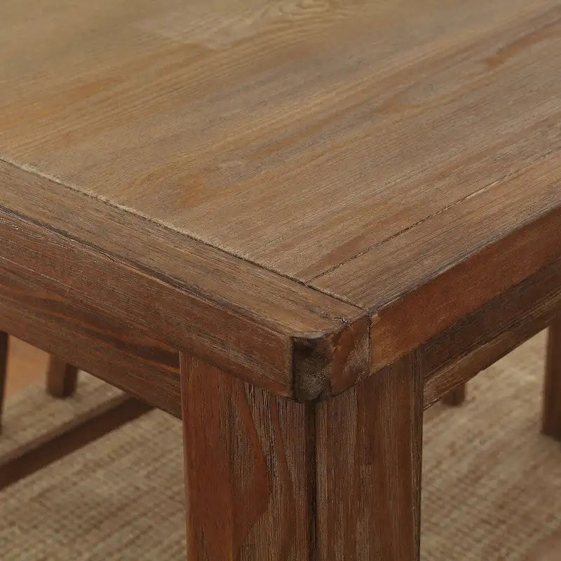 Country brown 60-inch solid wood bar table