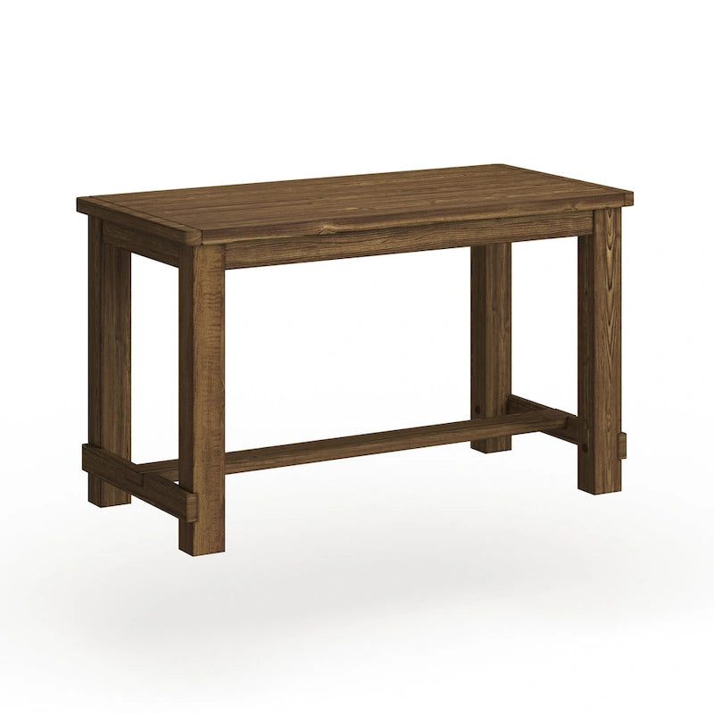 Country brown 60-inch solid wood bar table