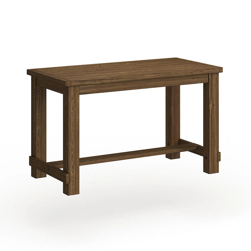 Country brown 60-inch solid wood bar table