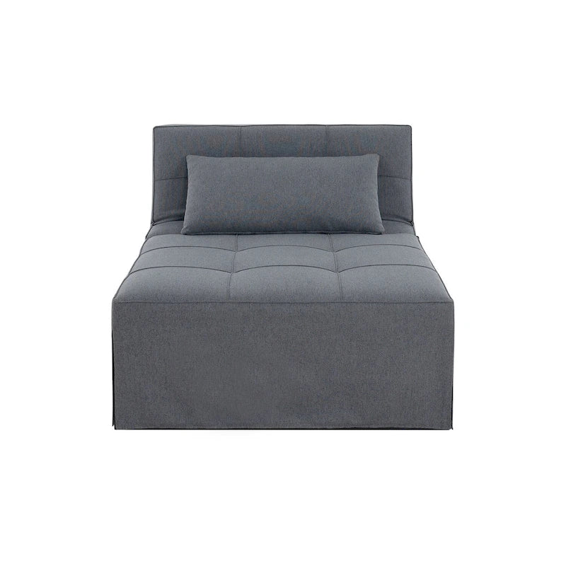 Sleeper Chair Bed, 4 In 1 Multi-Function Convertible Ottoman Bed, Breathable Linen Bed Chair, Convertible Sofa Bed
