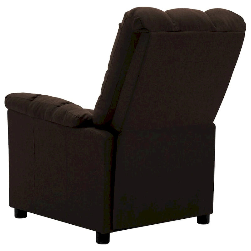 XL Massage Recliner Dark Brown Fabric - 29.1 x 39 x 40.2