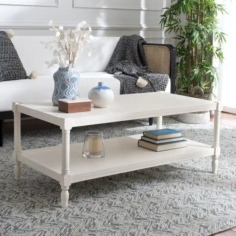 White Coffee Table - 47.2 x 23.6 x 18.9 - 47Wx24Dx19H