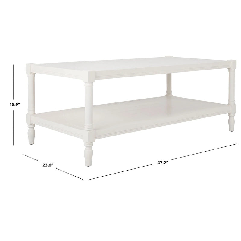 White Coffee Table - 47.2 x 23.6 x 18.9 - 47Wx24Dx19H