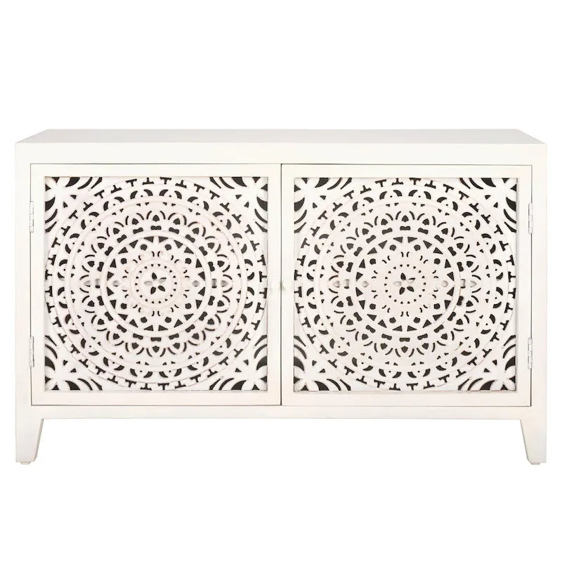2-Shelf 2-Door Media Stand (Fully Assembled) - 42 In. W x 15 In. D x 26 In. H - 42Wx15Dx26H