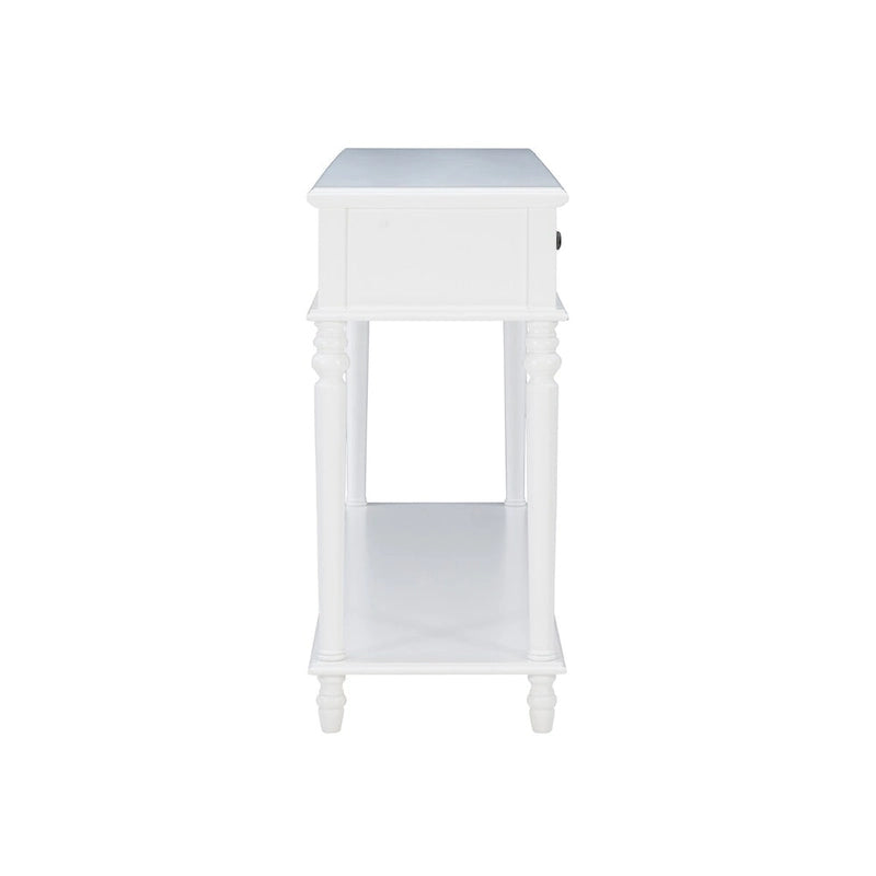 White Wood Console Table