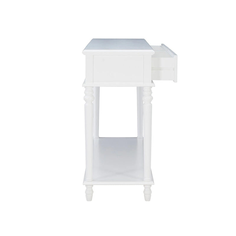 White Wood Console Table