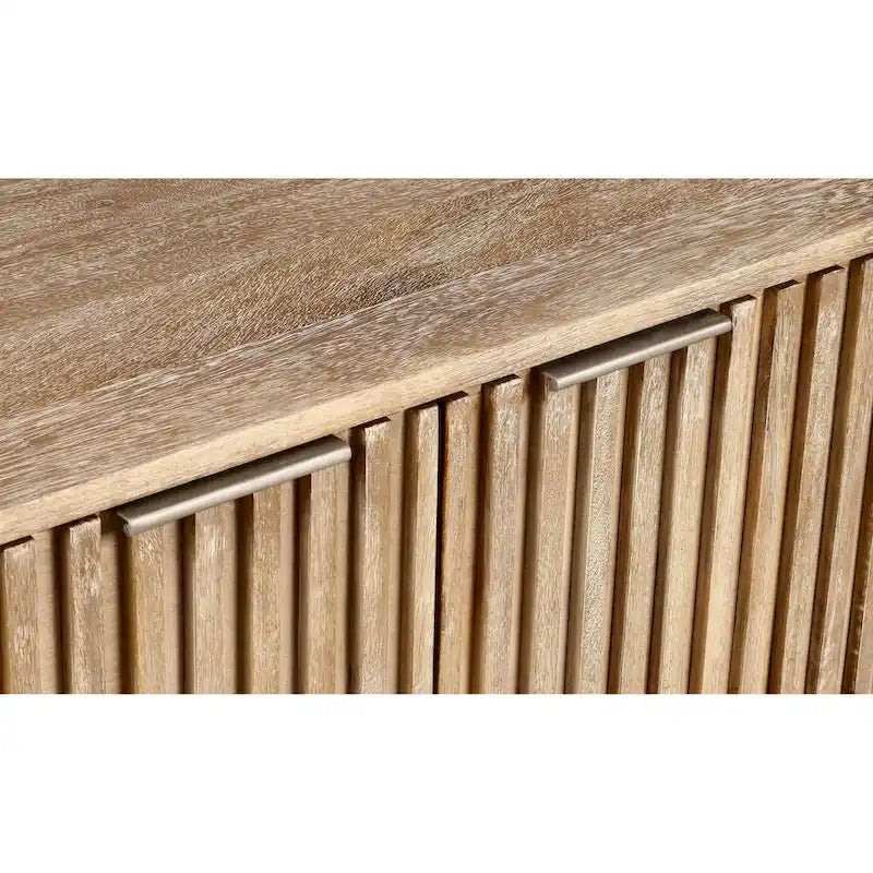 72-inch Mid-Century Modern Sideboard In Channeled Mango Wood