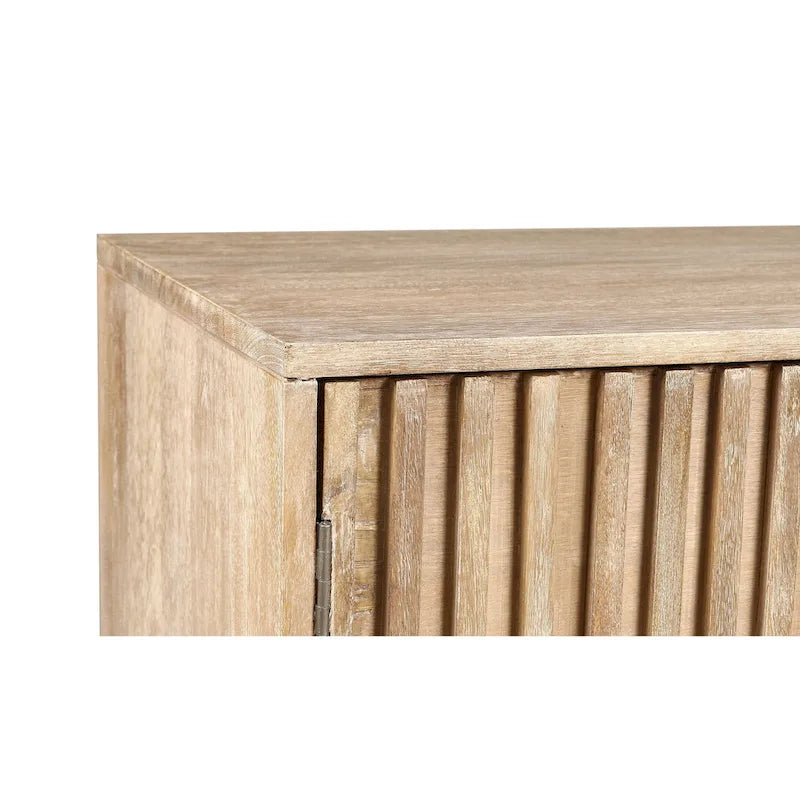 72-inch Mid-Century Modern Sideboard In Channeled Mango Wood