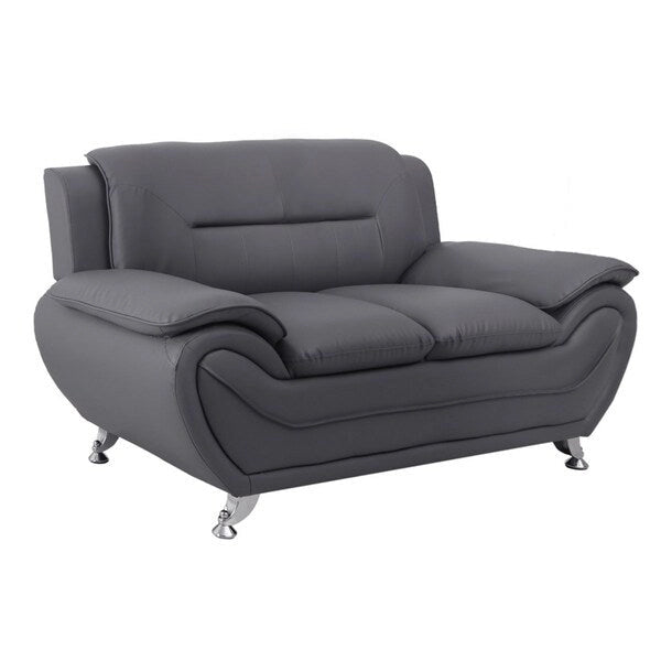 Faux Leather Loveseat