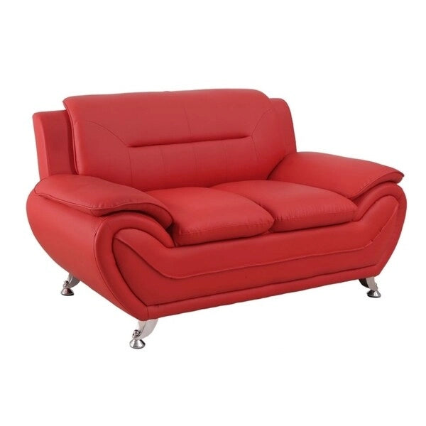 Faux Leather Loveseat