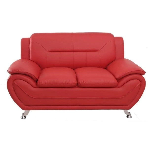 Faux Leather Loveseat