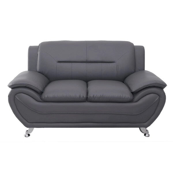 Faux Leather Loveseat