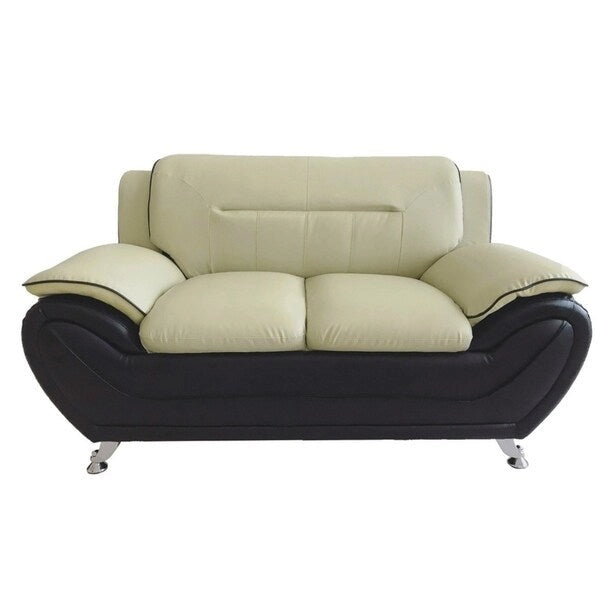 Faux Leather Loveseat