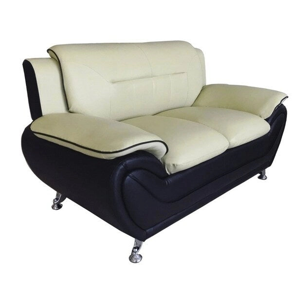 Faux Leather Loveseat