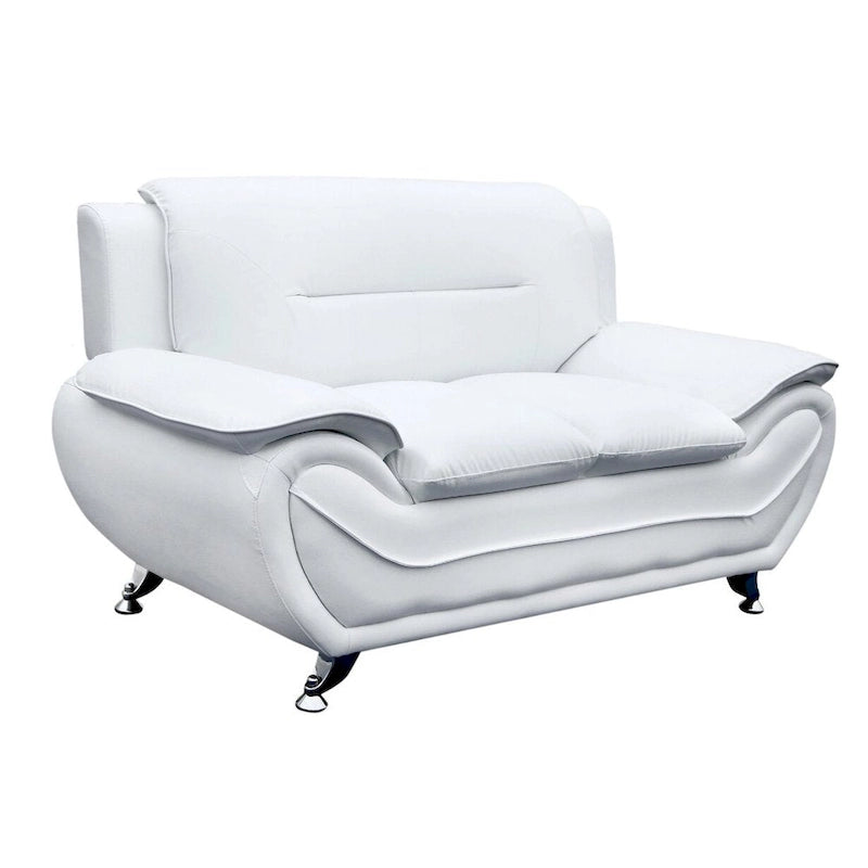 Faux Leather Loveseat