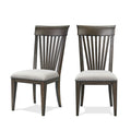 Nailhead Trim Upholstered Dining Chairs,Set of 2,for Breakfast Nook,Kitchen,Living Room