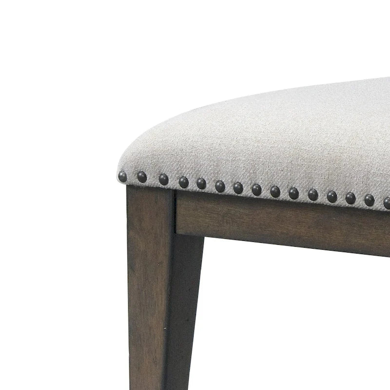 Nailhead Trim Upholstered Dining Chairs,Set of 2,for Breakfast Nook,Kitchen,Living Room
